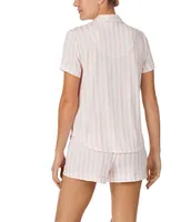 kate spade new york Striped Print Jersey Knit Coordinating Pajama Set