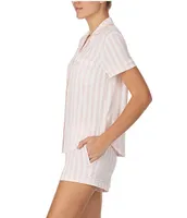 kate spade new york Striped Print Jersey Knit Coordinating Pajama Set