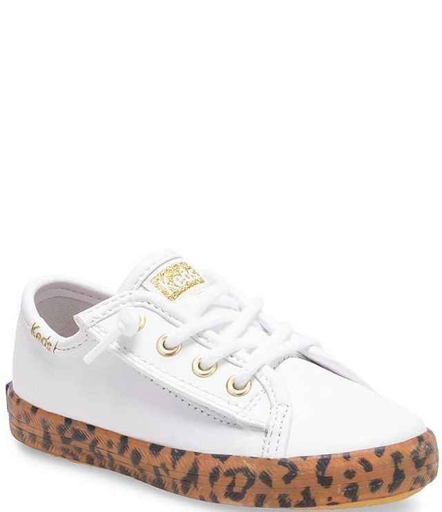 Keds Girls' Kickstart Leather Leopard Jr Sneakers (Infant) | Brazos Mall