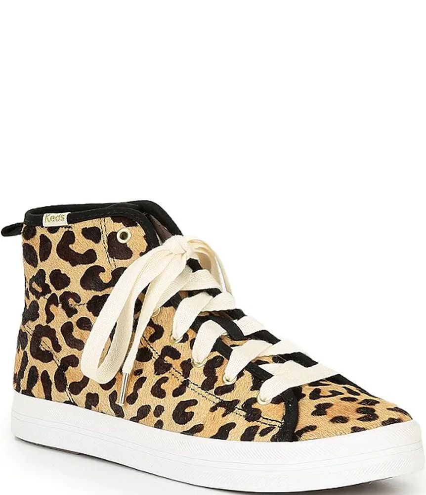 Keds Kate Spade Kickstart Hi Top Leopard Print Calf Hair Sneakers |  Alexandria Mall