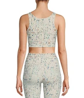 Kinesis x Katherine Mason Textured Snake Print Scoop Neck Pullover Coordinating Sports Bra