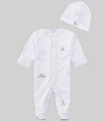 Kissy Baby Boys Newborn-6 Months Long Sleeve Cotton Tail Coveralls