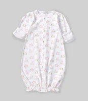 Kissy Kissy Baby Girls Newborn Long Sleeve Cotton Tail Gown