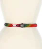 Kurt Geiger London 0.8#double; Eagle Plaque Rainbow Reversible Belt