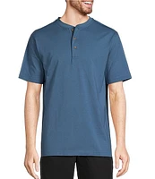 L.L.Bean Carefree Unshrinkable Traditional Fit Short Sleeve Henley T-Shirt