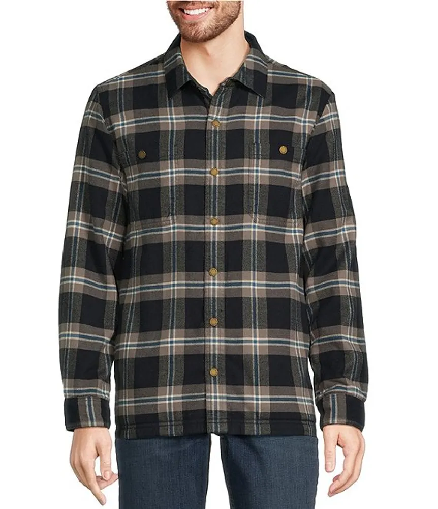 L.L.Bean Fleece-Lined Flannel Long Sleeve Woven Shirt