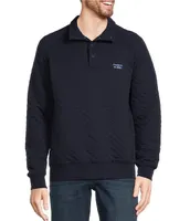 L.L.Bean Quilted 4-Button Snap Placket Sweatshirt