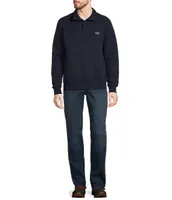 L.L.Bean Quilted 4-Button Snap Placket Sweatshirt