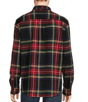 L.L.Bean Scotch Medium Tartan Plaid Flannel Long Sleeve Woven Shirt