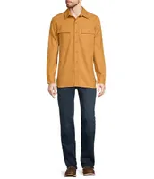 L.L.Bean Solid Chamois Long Sleeve Woven Shirt