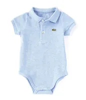 Lacoste Baby 6-12 Months Short Sleeve Organic Cotton Pique Polo Bodysuit
