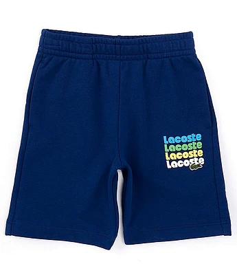 Lacoste Big Boys 8-16 Wording Graphic Fleece Shorts