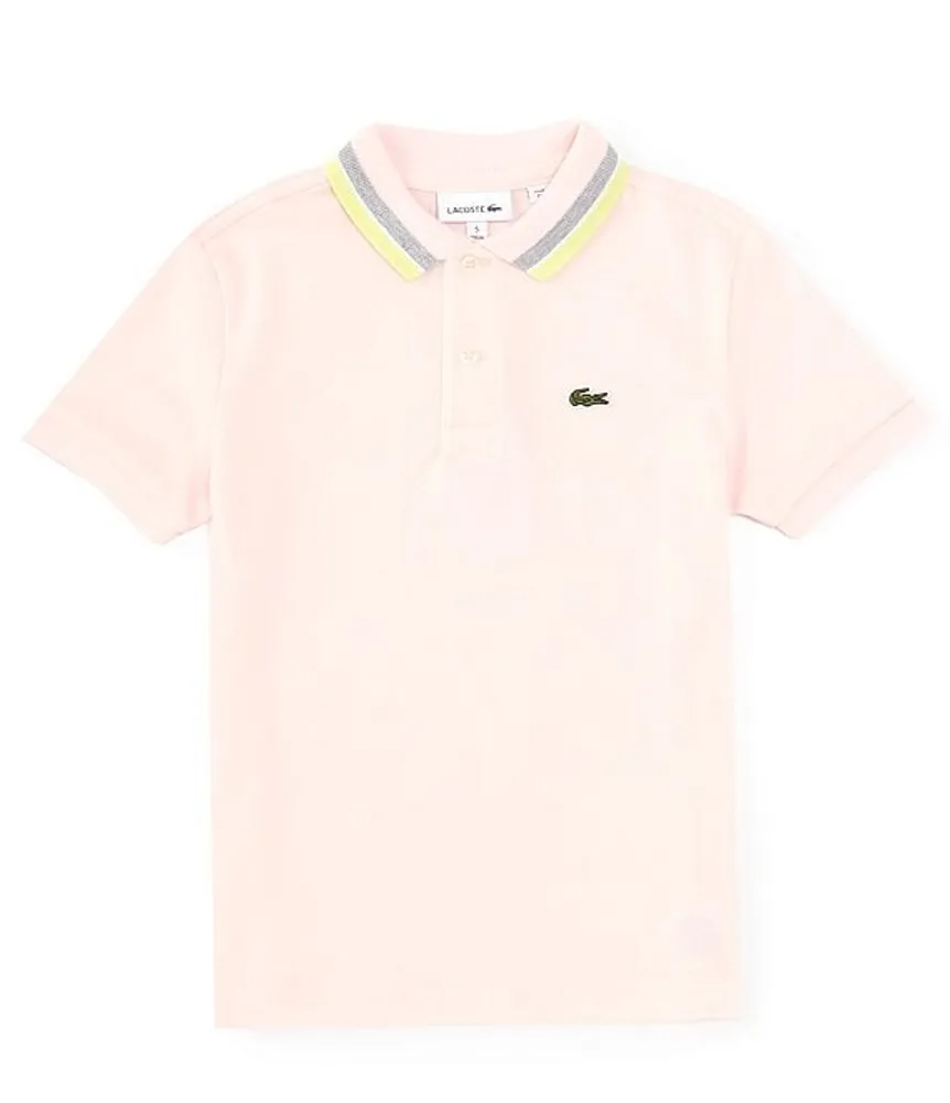 lacoste tipped polo shirt