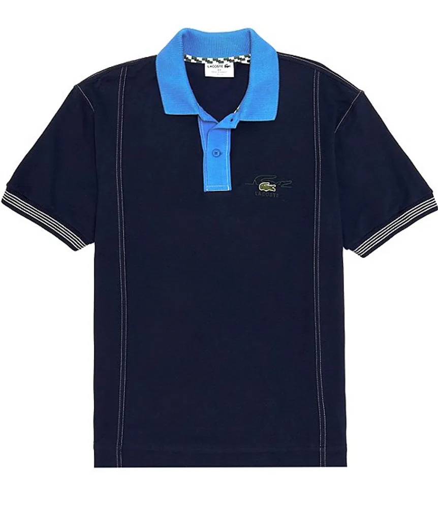 Lacoste Two-Tone Pique Short Sleeve Polo Shirt | Hamilton Place