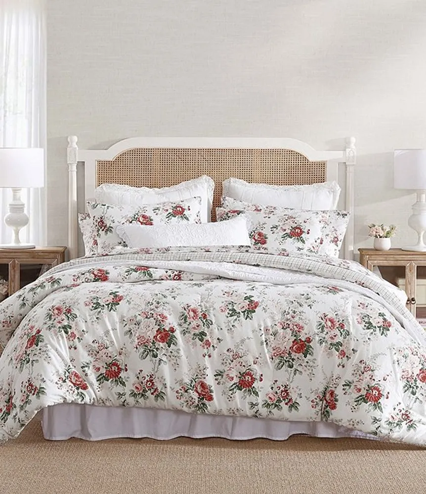 Laura Ashley Bramble Floral Cotton Reversible Quilt Mini Set