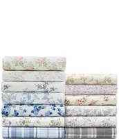 Laura Ashley Audrey Pink Floral Cotton Flannel Sheet Set