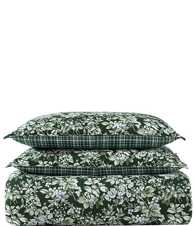 Laura Ashley 7pc King Bramble Floral 100% Cotton Duvet Cover Bonus
