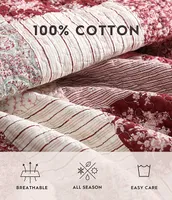 Laura Ashley Celina Patchwork Cotton Reversible Quilt Mini Set