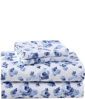 Laura Ashley Emelisa Floral Cotton Flannel Sheet Set