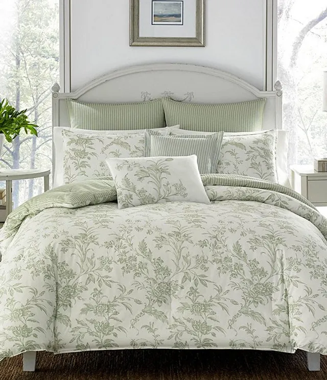 Laura Ashley Amberley Floral Toile Comforter Bonus Set