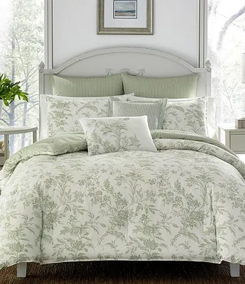Laura Ashley Natalie Floral Toile 6-Piece Comforter Set