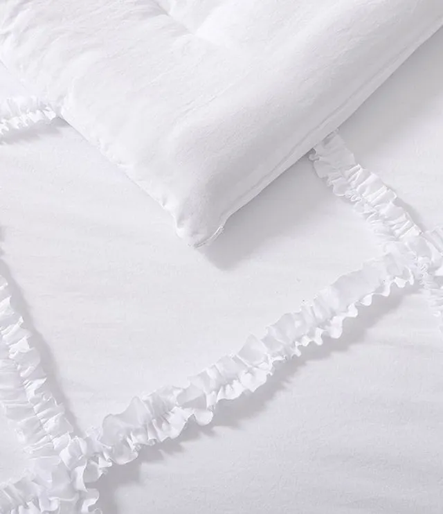 Norah White Microfiber Comforter Set