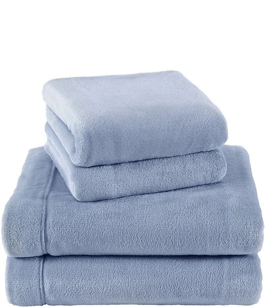 Solid Grey Plush Fleece Sheet Set
