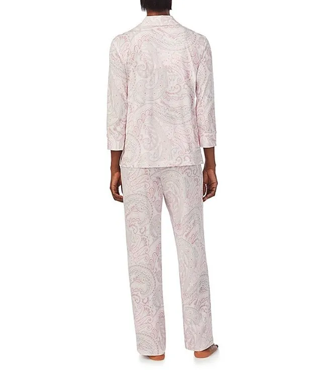 Lauren Ralph Lauren Women's 3/4-Sleeve & Capri Pajama Pants Set - Macy's