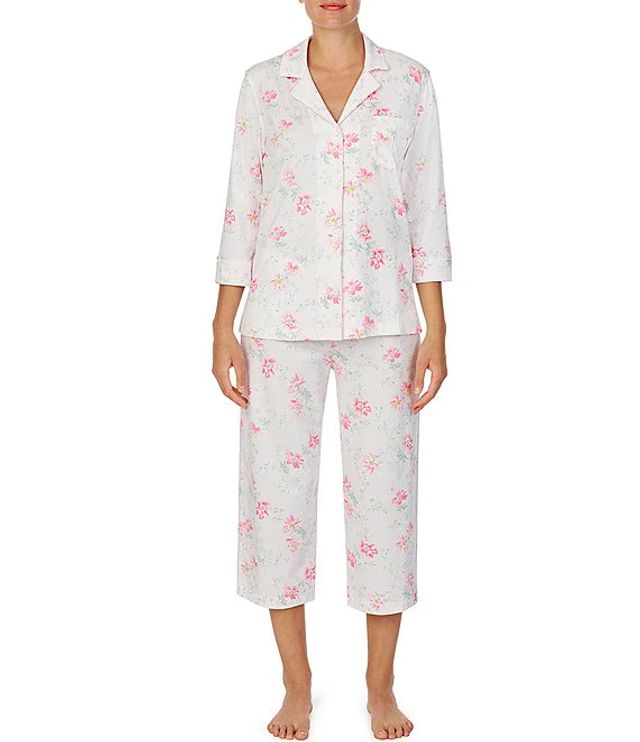 Lauren Ralph Lauren Floral Print Jersey Knit Pajama Set | Alexandria Mall