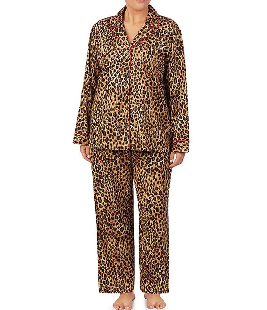 Lauren Ralph Lauren Leoaprd Print Sateen Pajama Set | Alexandria Mall
