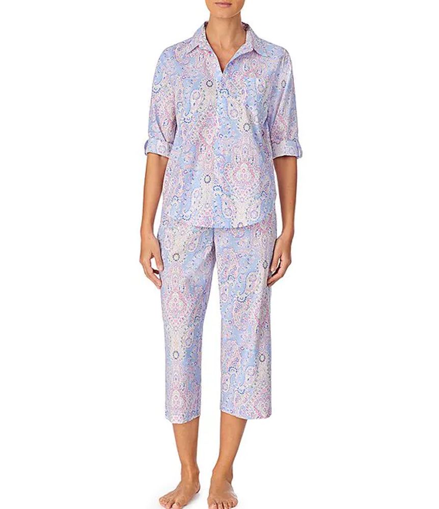 Lauren Ralph Lauren Paisley Print Woven Lawn Capri Pajama Set | Alexandria  Mall