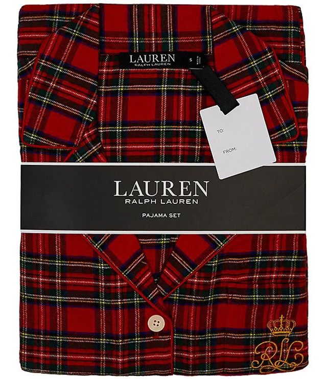 Lauren Ralph Lauren Plaid Print Flannel Pajama Set | Alexandria Mall