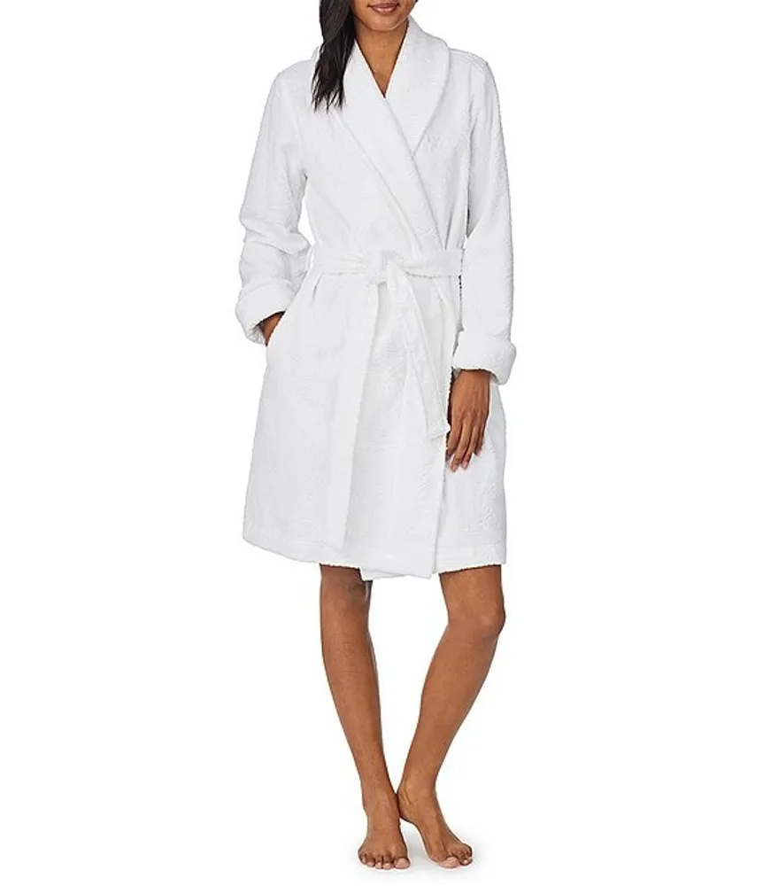 Chenille Robe  Shawl Collar Wrap Robe