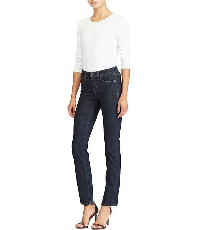 Lauren Ralph Lauren Premier Stretch Denim Straight Leg Jeans | Alexandria  Mall