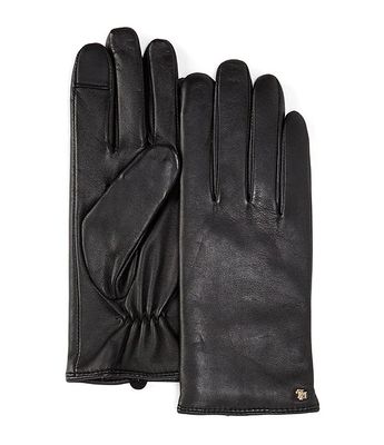 Women's Leather Cashmere Lined Touch Glove