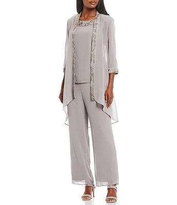 Le Bos 3-Piece Bell Sleeve Duster Pant Set | Alexandria Mall
