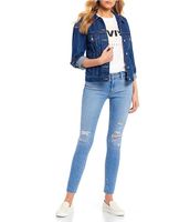 Levi's® 711 27" Inseam Ankle Length Distressed Skinny Jeans
