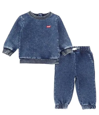 Levi's® Baby Boys 3-24 Months Long Sleeve French Terry Sweatshirt & Matching Jogger Pants Set