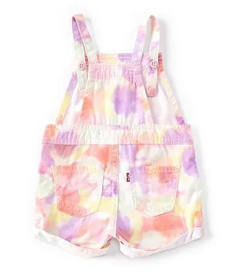 Levi's® Baby Girls 12-24 Months Tie-Dye Pattern Spaghetti-Strap Denim Shortall