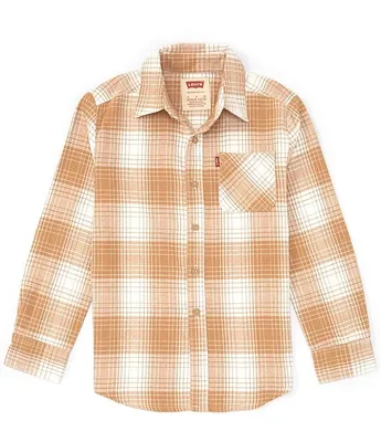 Levi's® Big Boys 8-20 Long Sleeve Plaid Flannel Shirt