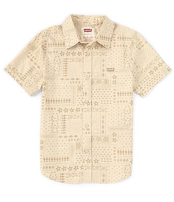 Levi's Big Boys 8-20 Short Sleeve Printed Woven Shirt