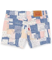 Levi's® Big Girls 7-16 Patchwork Printed Fray Hem Girlfriend Shorts