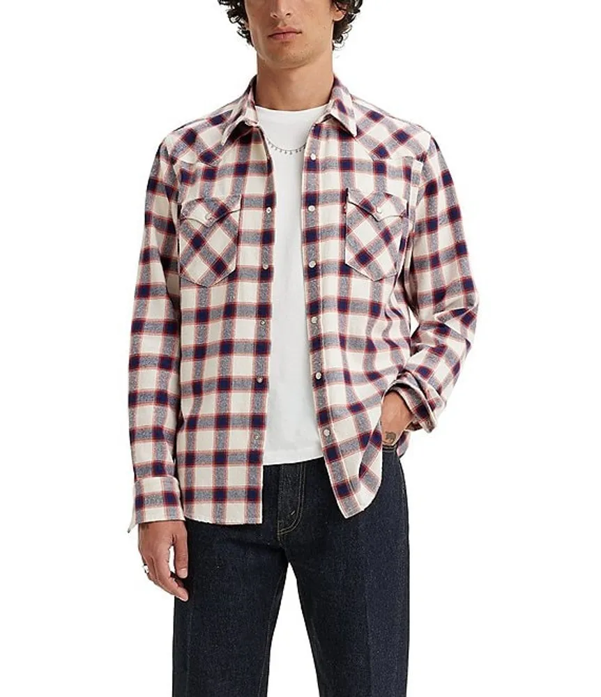 Levi's® Classic Standard Fit Plaid Woven Western Shirt