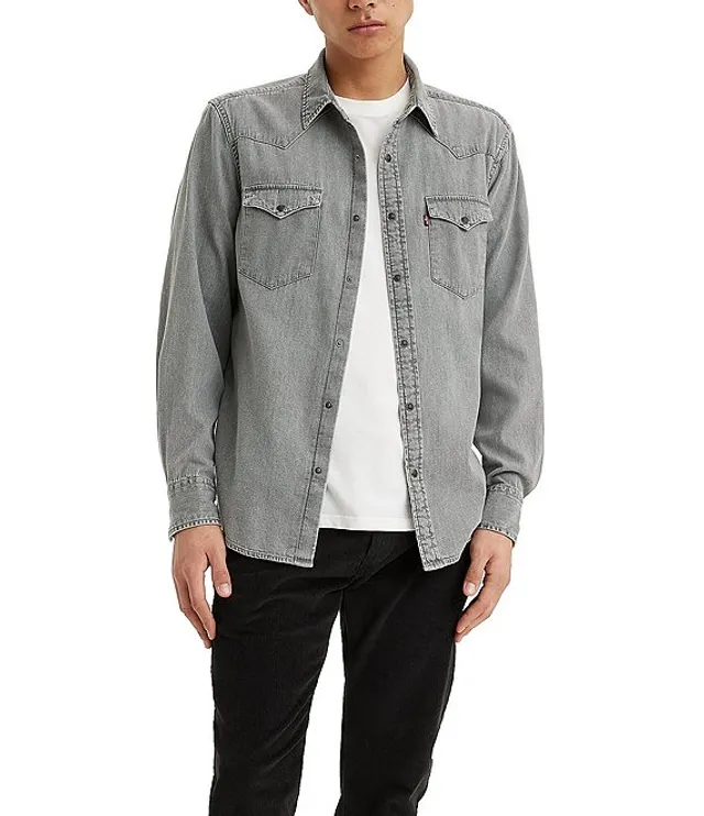 Wrangler® Long Sleeve Denim Western Shirt