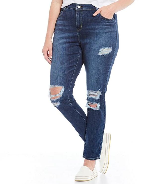 levi's distressed skinny jeans