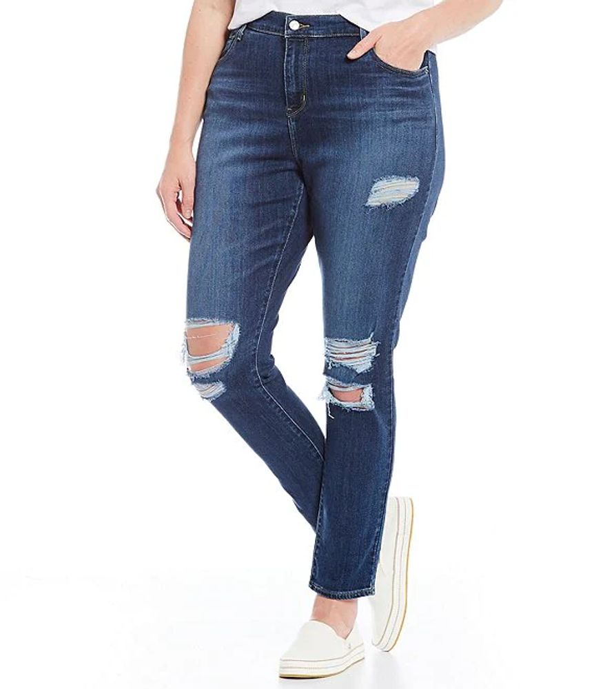 Levi's® Plus 721 High Rise Distressed Skinny Jeans | Alexandria Mall