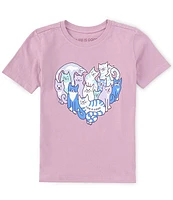 Life is Good Big Girls 7-16 Heart Of Cats Short-Sleeve T-Shirt