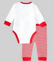 Little Me Baby Boys 3-12 Months First Valentine Long-Sleeve Bodysuit & Striped Pant Set