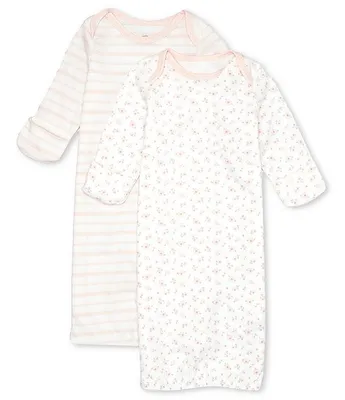 Little Me Baby Girls Newborn-3 Months Springtime Long-Sleeve Gown 2-Pack