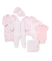 Little Me Baby Girls Pink Damask Scroll 3-Pack Bodysuits